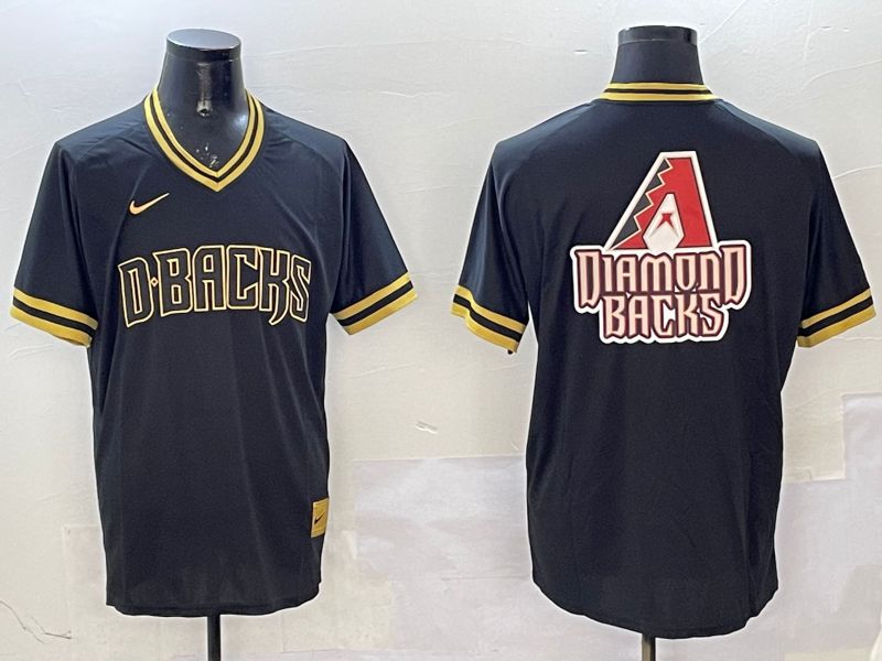 Men Arizona Diamondback Blank Black Gold Game 2025 Nike MLB Jersey style 3